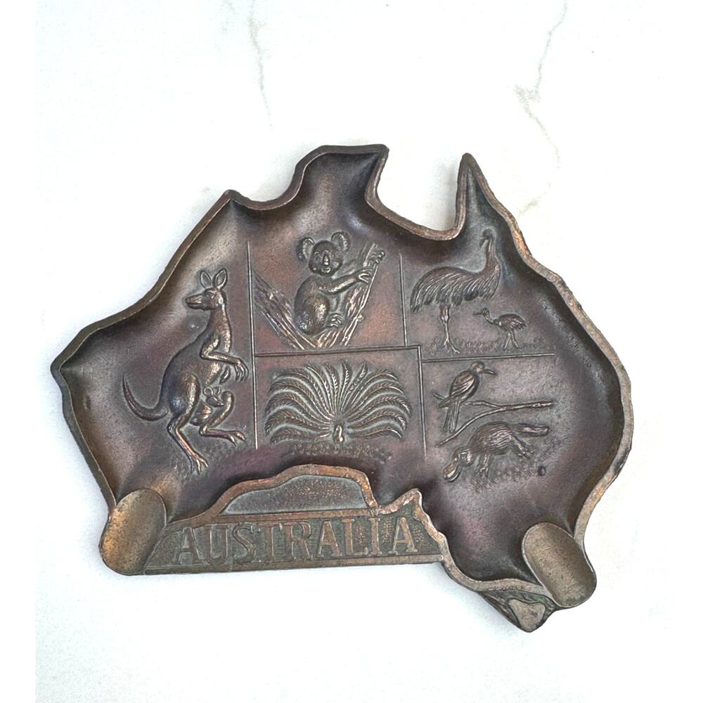Copper Ashtray Souvenir from Australia 1950-1970